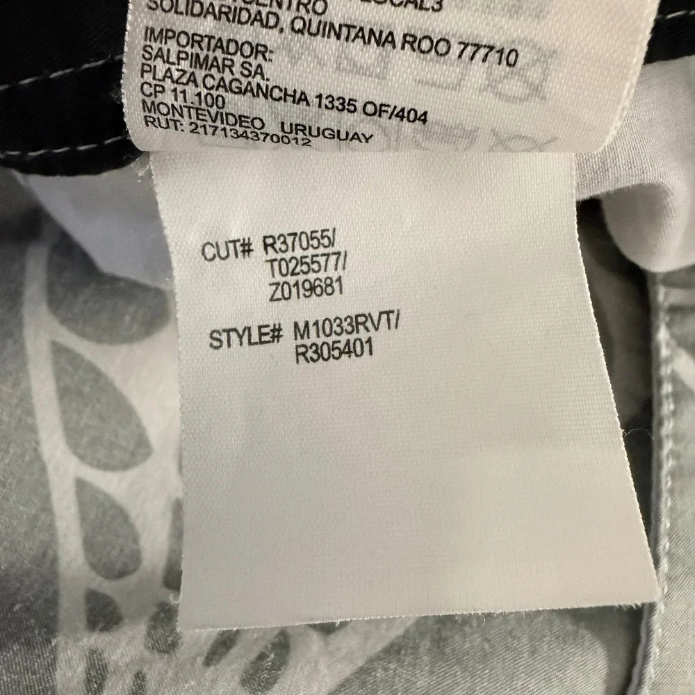 RVCA Mens Size 30 Board Shorts Grey White Nature Graphic Print M1033RVT